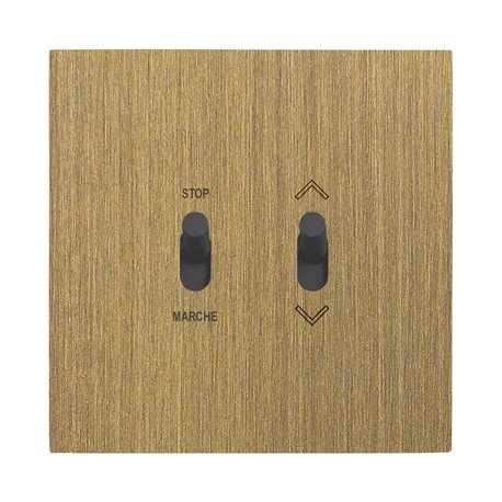 Commande volets roulants 6A bronze à position fixe Art d'Arnould univers Epure 67320 Commande volets roulants 6A bronze à position fixe Art d'Arnould univers Epure 67320