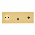 Prise de courant 2P+T, RJ45 et TV 16A or miroir Art d'Arnould univers Epure 67737