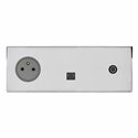Prise de courant 2P+T, RJ45 et TV 16A acier miroir Art d'Arnould univers Epure 67637