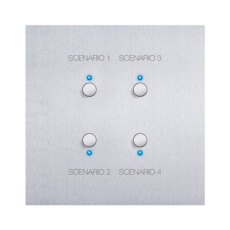 Commande 4 scénarios acier brossé Art d'Arnould univers Epure MyHOME_Up 67488