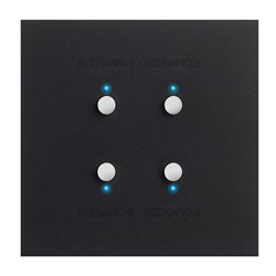 Commande 4 scénarios noir mat Art d'Arnould univers Epure MyHOME_Up 67888