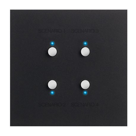 Commande 4 scénarios noir mat Art d'Arnould univers Epure MyHOME_Up 67888