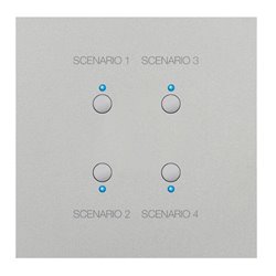 Commande 4 scénarios acier satin Art d'Arnould univers Epure MyHOME_Up 67588
