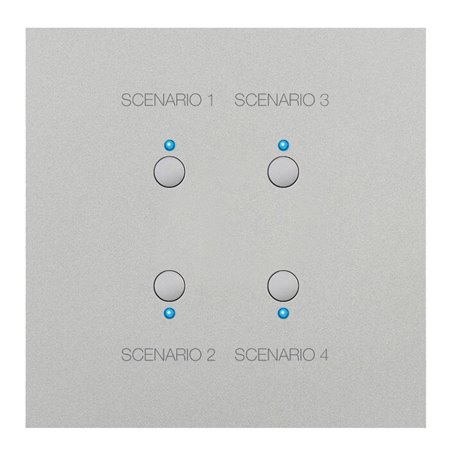 Commande 4 scénarios acier satin Art d'Arnould univers Epure MyHOME_Up 67588 Commande 4 scénarios acier satin Art d'Arnould univers Epure MyHOME_Up 67588