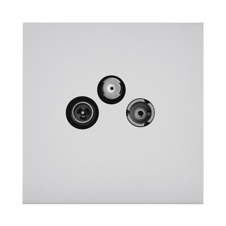 Prise TV-FM-SAT acier satin Art d'Arnould univers Epure 67577