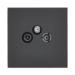 Prise TV-FM-SAT noir mat Art d'Arnould univers Epure 67877