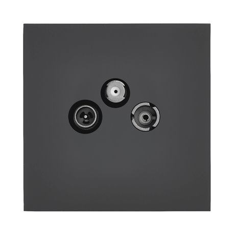 Prise TV-FM-SAT noir mat Art d'Arnould univers Epure 67877
