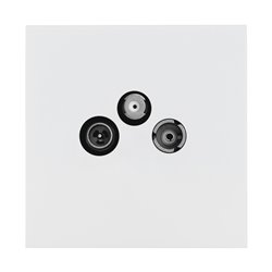 Prise TV-FM-SAT blanc satin Art d'Arnould univers Epure 67977
