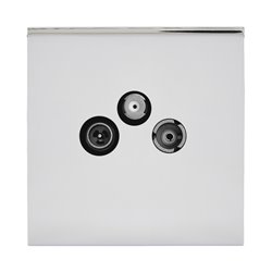 Prise TV-FM-SAT acier miroir Art d'Arnould univers Epure 67677