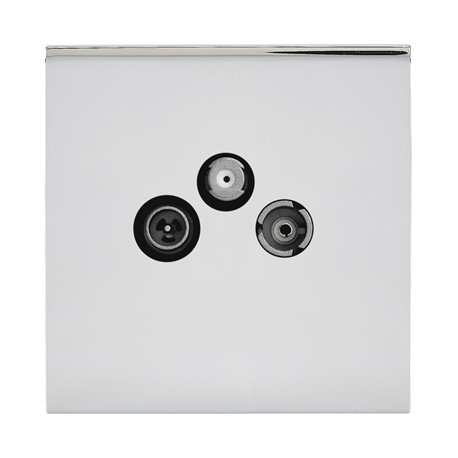 Prise TV-FM-SAT acier miroir Art d'Arnould univers Epure 67677