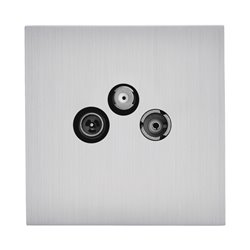 Prise TV-FM-SAT acier brossé Art d'Arnould univers Epure 67477