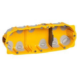 Boite multipostes Ecobatibox 3 postes 6 a 8 modules profondeur 40mm 080023