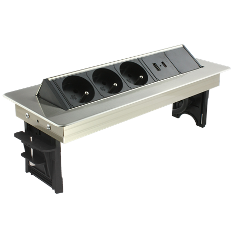 Bloc Pivotant 3 Prises + 2 ports USB TECH Bloc Pivotant 3 Prises + 2 ports USB TECH