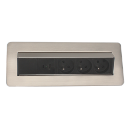 Bloc Pivotant 3 Prises + 2 ports USB TECH