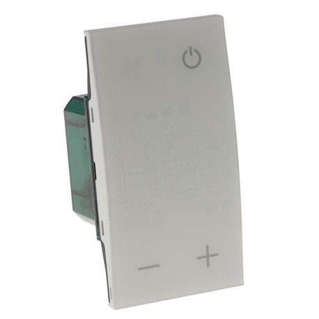 Thermostat Living Now avec afficheur pour contrôle sur 1 zone MyHOME_Up 2 modules blanc BTKW4691 Thermostat Living Now avec afficheur pour contrôle sur 1 zone MyHOME_Up 2 modules blanc BTKW4691