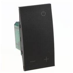 Thermostat Living Now avec afficheur pour contrôle sur 1 zone MyHOME_Up 2 modules noir mat BTKG4691