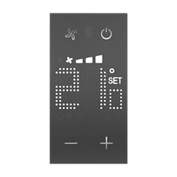 Thermostat Living Now avec afficheur pour contrôle sur 1 zone MyHOME_Up 2 modules noir mat BTKG4691