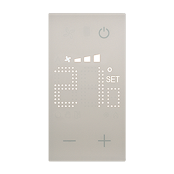 Thermostat Living Now avec afficheur pour contrôle sur 1 zone MyHOME_Up 2 modules sable BTKM4691