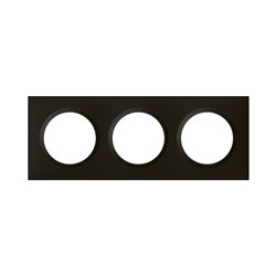 Plaque carrée Dooxie 3 postes finition noir effet velours600893