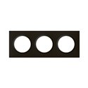 Plaque carrée Dooxie 3 postes finition noir effet velours600893