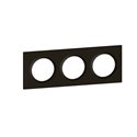 Plaque carrée Dooxie 3 postes finition noir effet velours600893