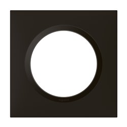 Plaque carrée Dooxie 1 poste finition noir effet velours 600891
