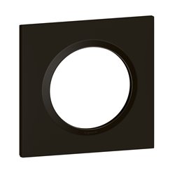 Plaque carrée Dooxie 1 poste finition noir effet velours 600891