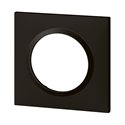 Plaque carrée Dooxie 1 poste finition noir effet velours 600891