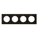 Plaque carrée Dooxie 4 postes finition noir effet velours 600894