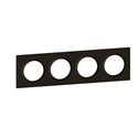 Plaque carrée Dooxie 4 postes finition noir effet velours 600894