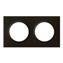Plaque carrée Dooxie 2 postes finition noir effet velours 600892