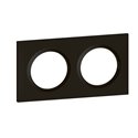 Plaque carrée Dooxie 2 postes finition noir effet velours 600892