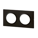 Plaque carrée Dooxie 2 postes finition noir effet velours 600892