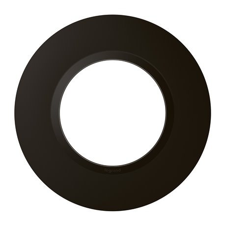 Plaque ronde Dooxie 1 poste finition noir effet velours 600994