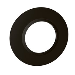 Plaque ronde Dooxie 1 poste finition noir effet velours 600994