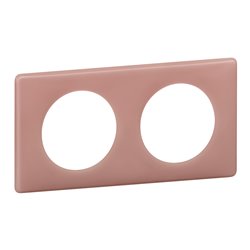 Plaque Celiane plastique 2 postes finition vieux rose 066762