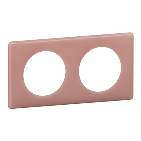 Plaque Celiane plastique 2 postes finition vieux rose 066762