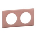Plaque Celiane plastique 2 postes finition vieux rose 066762