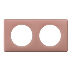 Plaque Celiane plastique 2 postes finition vieux rose 066762