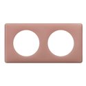 Plaque Celiane plastique 2 postes finition vieux rose 066762