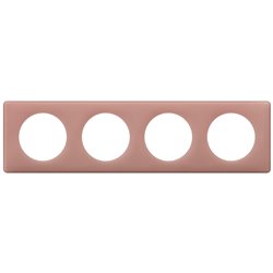 Plaque Celiane plastique 4 postes finition vieux rose 066764