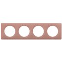 Plaque Celiane plastique 4 postes finition vieux rose 066764