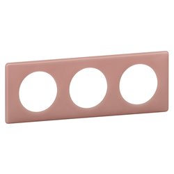 Plaque Celiane plastique 3 postes finition vieux rose 066763
