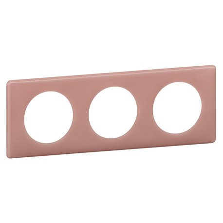 Plaque Celiane plastique 3 postes finition vieux rose 066763 Plaque Celiane plastique 3 postes finition vieux rose 066763