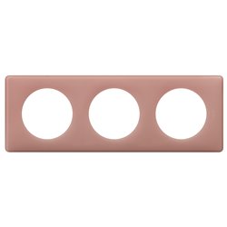 Plaque Celiane plastique 3 postes finition vieux rose 066763