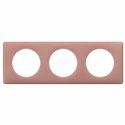 Plaque Celiane plastique 3 postes finition vieux rose 066763