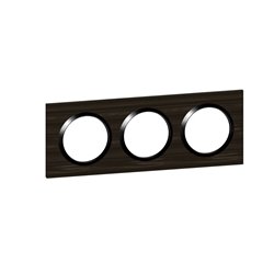 Lot de 10 plaques carrées Dooxie 3 postes finition effet bois ébène 600883
