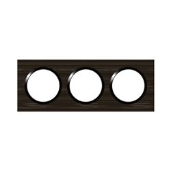 Lot de 10 plaques carrées Dooxie 3 postes finition effet bois ébène 600883