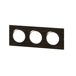 Lot de 10 plaques carrées Dooxie 3 postes finition effet bois ébène 600883