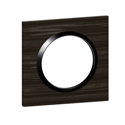 Lot de 30 plaques carrées Dooxie 1 poste finition effet bois ébène 600881